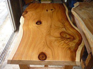 松村木材-耳付巾広一枚板（ 肥松.黒松,銘木,端材,テーブル材,松床柱,床