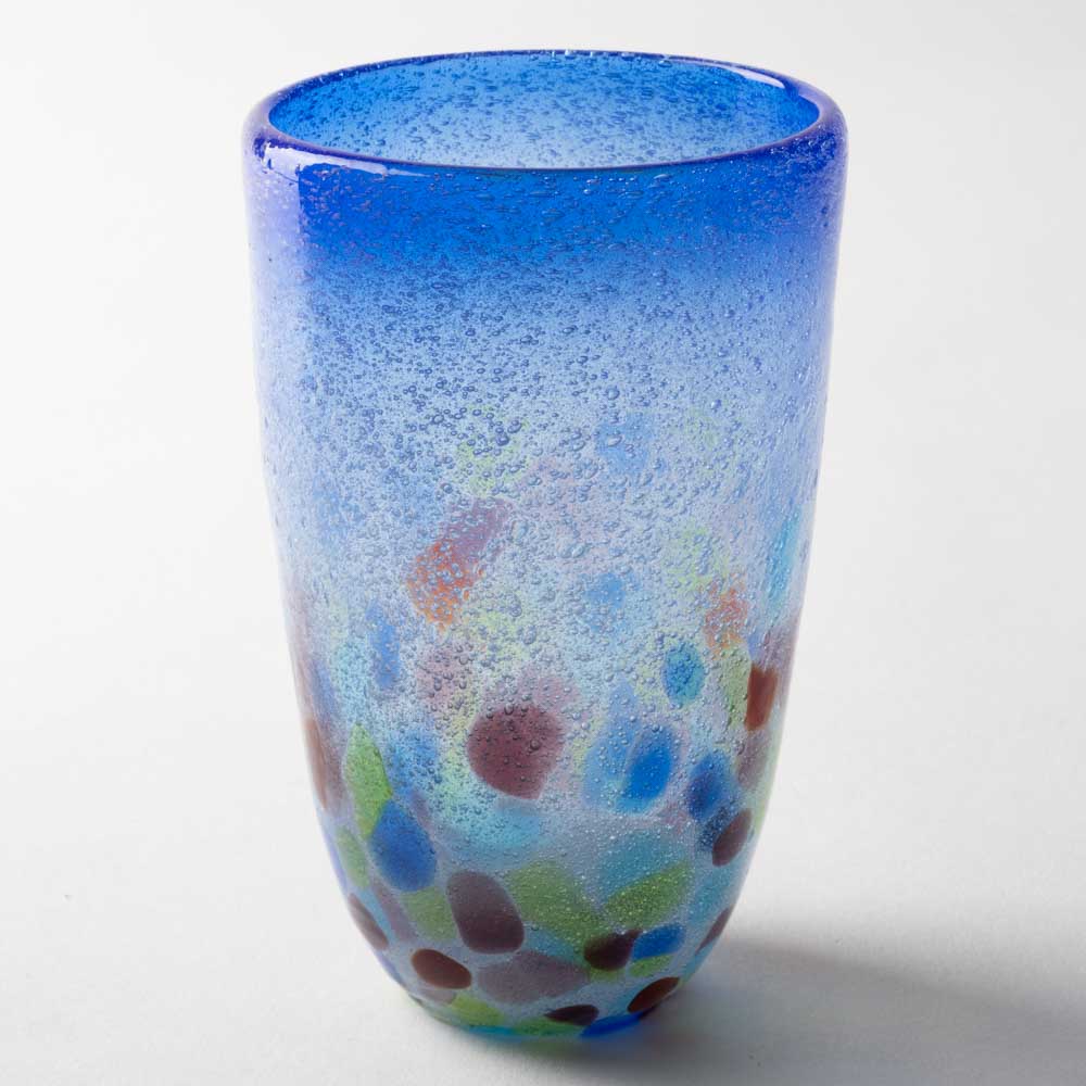 琉球ガラス匠工房 泡イノー（大）青 ¥3,740 大人の焼き物