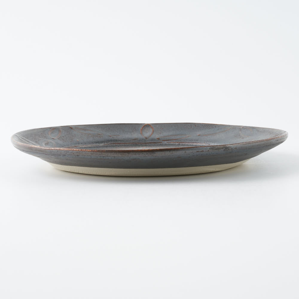 作家 久保雅裕 イッチン レトロ リム皿 S ブラック ¥2,640 大人の焼き物