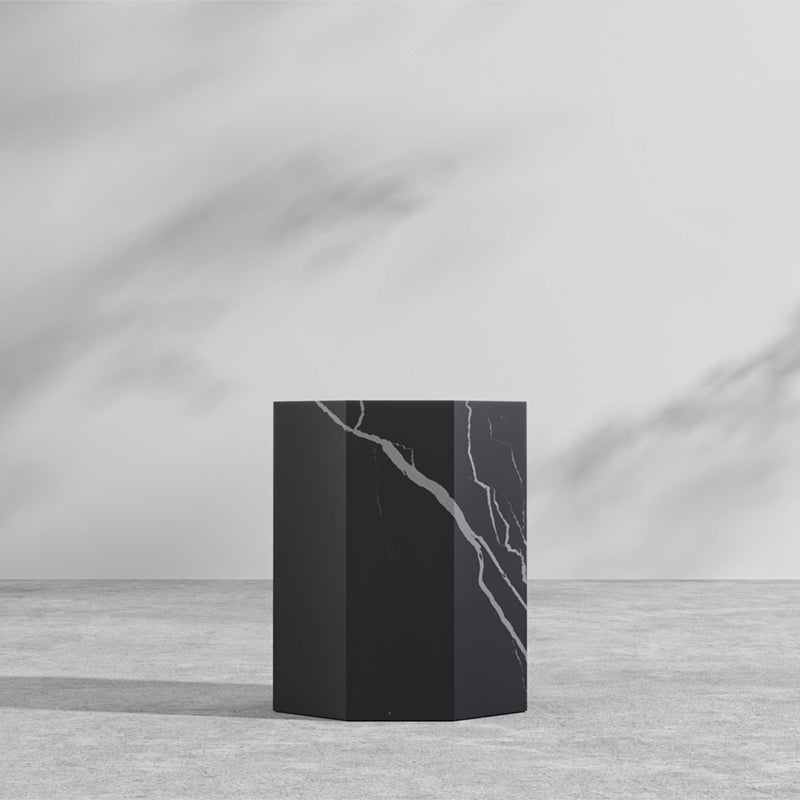 OFFINEO公式 | サイドテーブル 大理石模様 高級感 八辺形デザイン