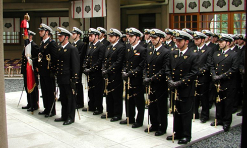 三笠艦橋の図と東郷海軍大将