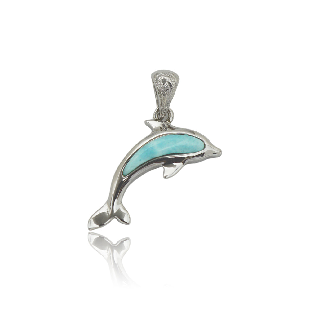 ハワイアンジュエリー ラリマーイルカペンダント