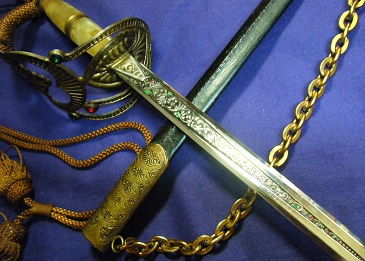 スコットランド 両刃 剣を帯びる（レトロ） 漢威 西洋剣 武具 刀装具