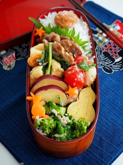 京都有次の「瓢玉子」デビュー♪で、ひょうたん型玉子焼き弁当。 | 28