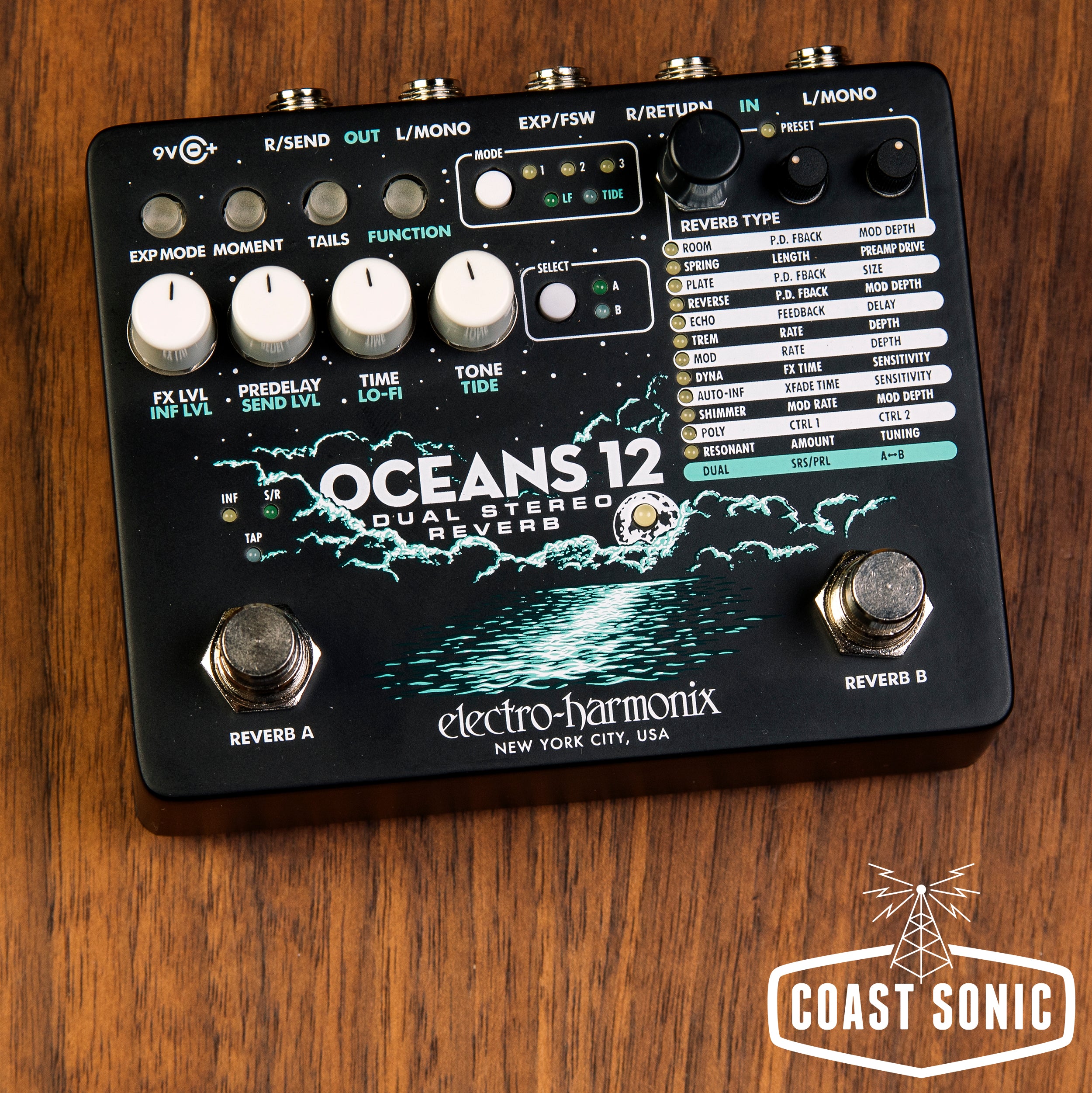 Electro-Harmonix Oceans 12 Dual Stereo Reverb
