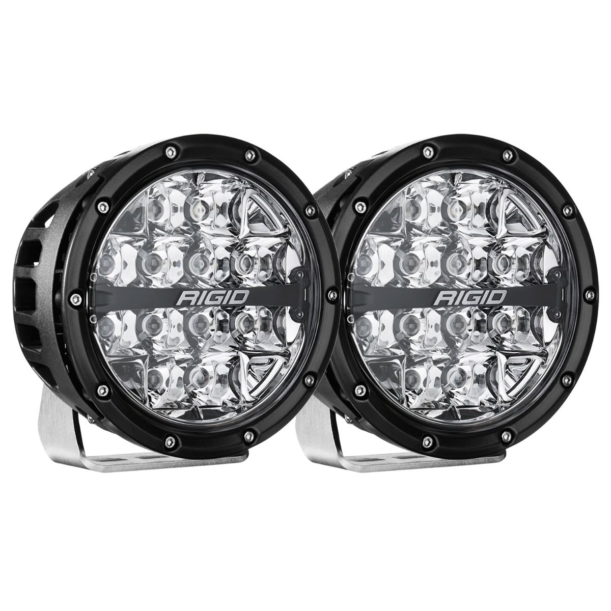 360-Series 6 Inch Off-Road Lamp Spot Beam RGBW Backlight Set of 2