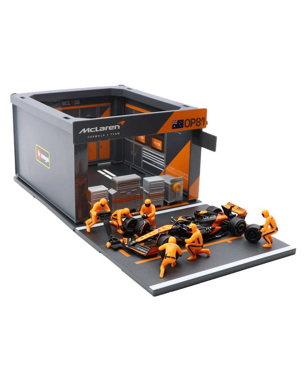 マクラーレン F1 MCL38 オスカー・ピアストリ ジオラマ ピットストップ