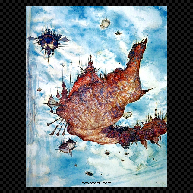 FF9 天野喜孝氏のコンセプトアート ／ ファイナルファンタジー9 完全