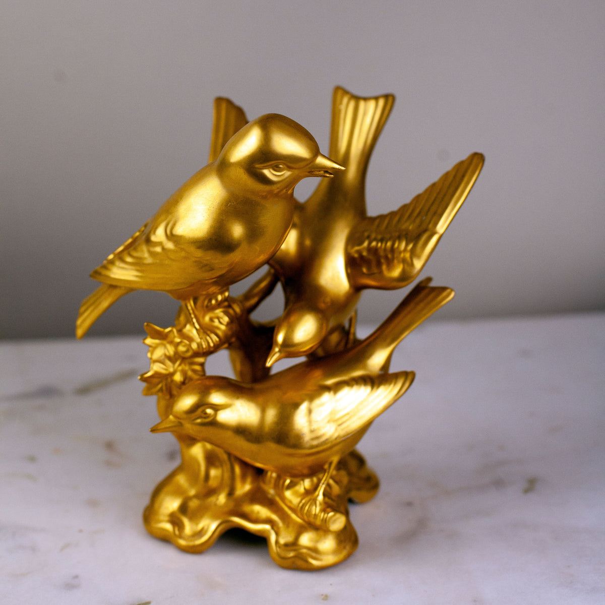 Vintage Gerold Porzellan Porcelain Handpainted Ceramic Bird Trio