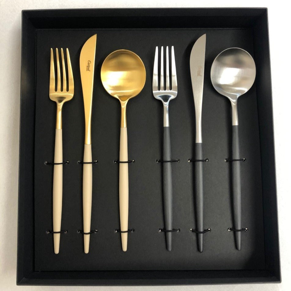 クチポール GOA（ゴア）/ブラックシルバー・アイボリーゴールド/6本