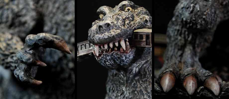 酒井ゆうじ造型工房】 ゴジラドリームvol.114 初代ゴジラ[電車くわえ