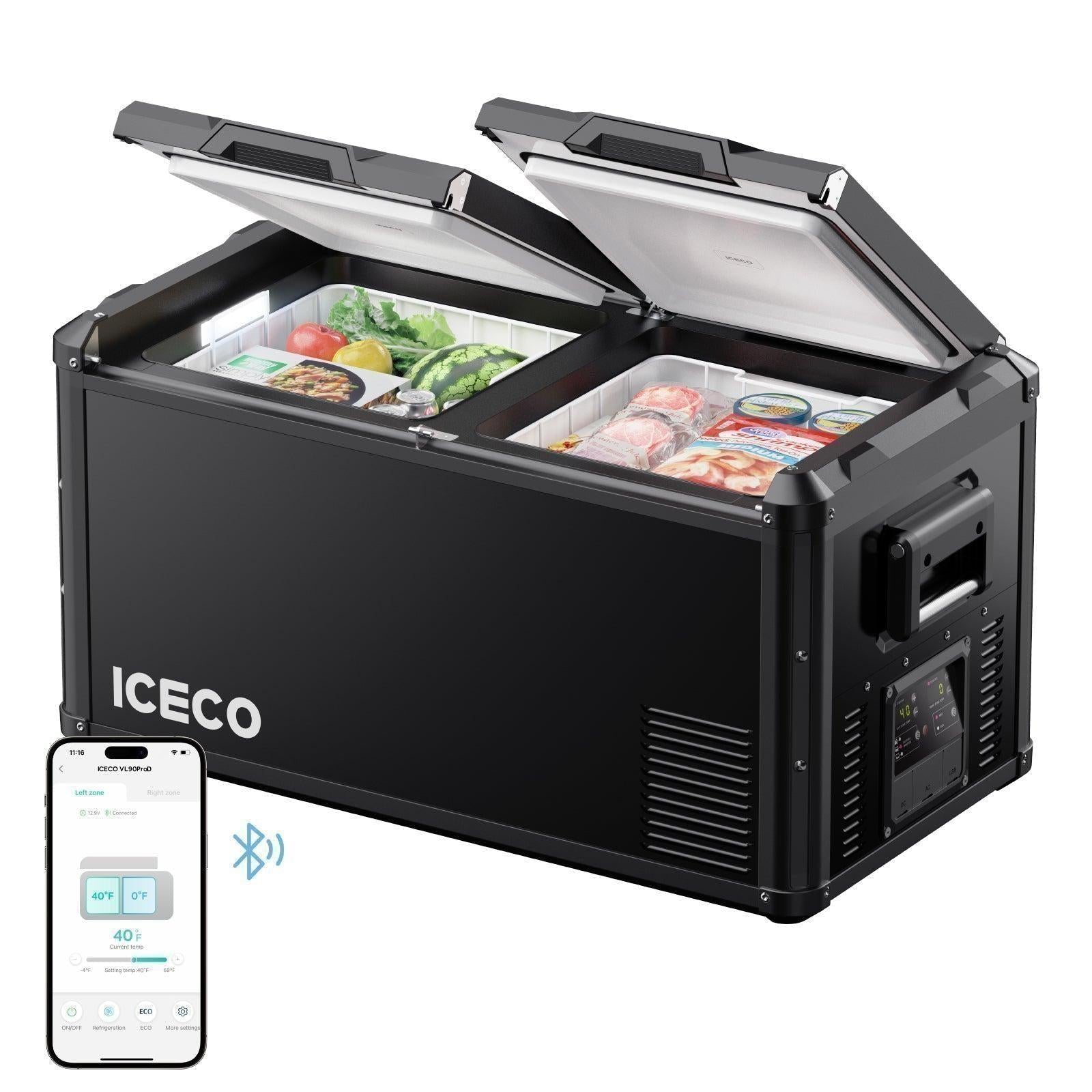 ICECO 79QT VL75Pro Dual Zone 12V Refrigerator, Overland Fridge