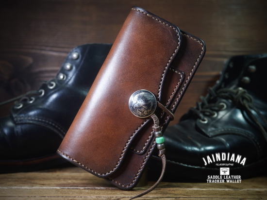 TRWE-VBR 重厚感ある手染めののトラッカーウォレット