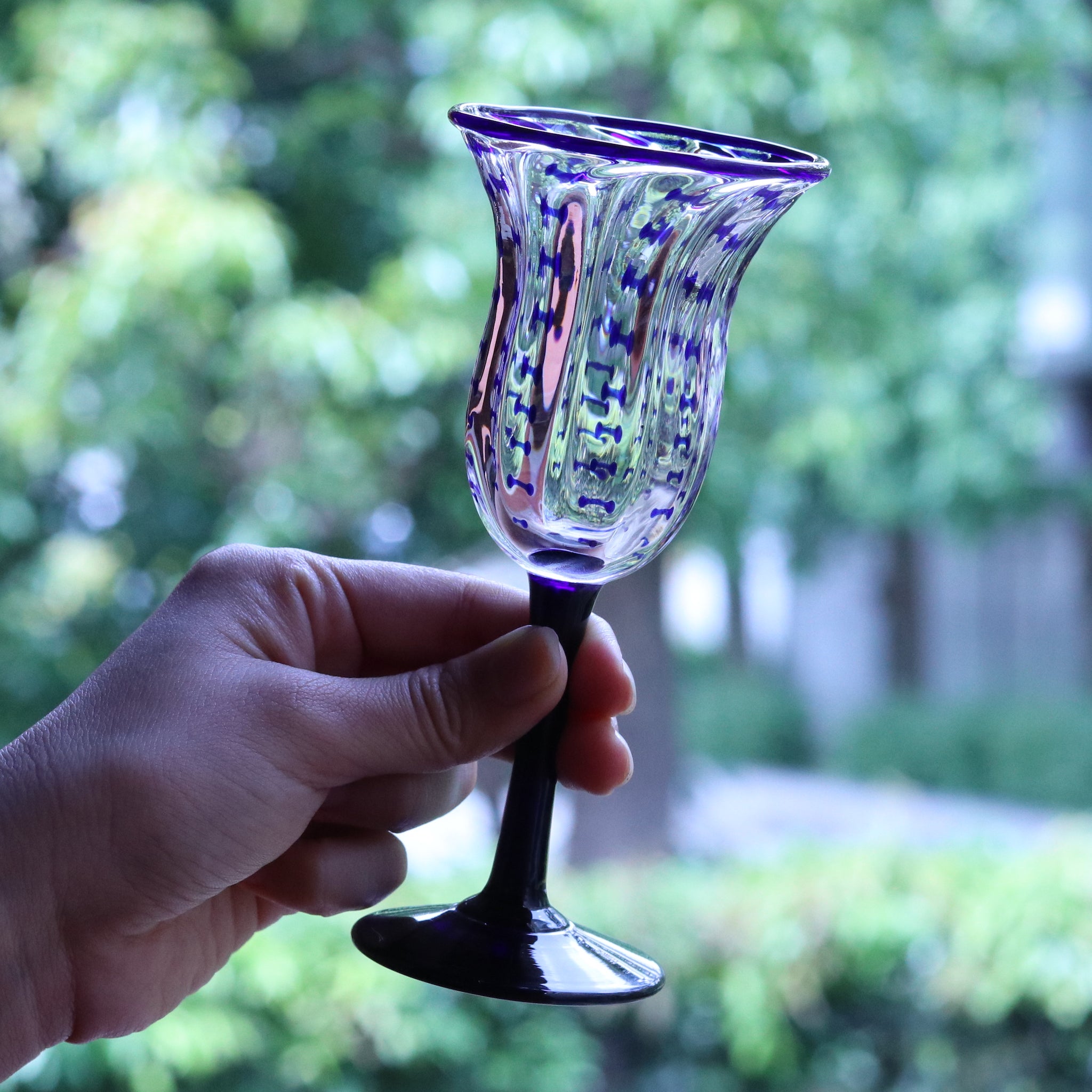 肥前びーどろ ワイングラス | 縄文ワイン | 青 | 副島硝子