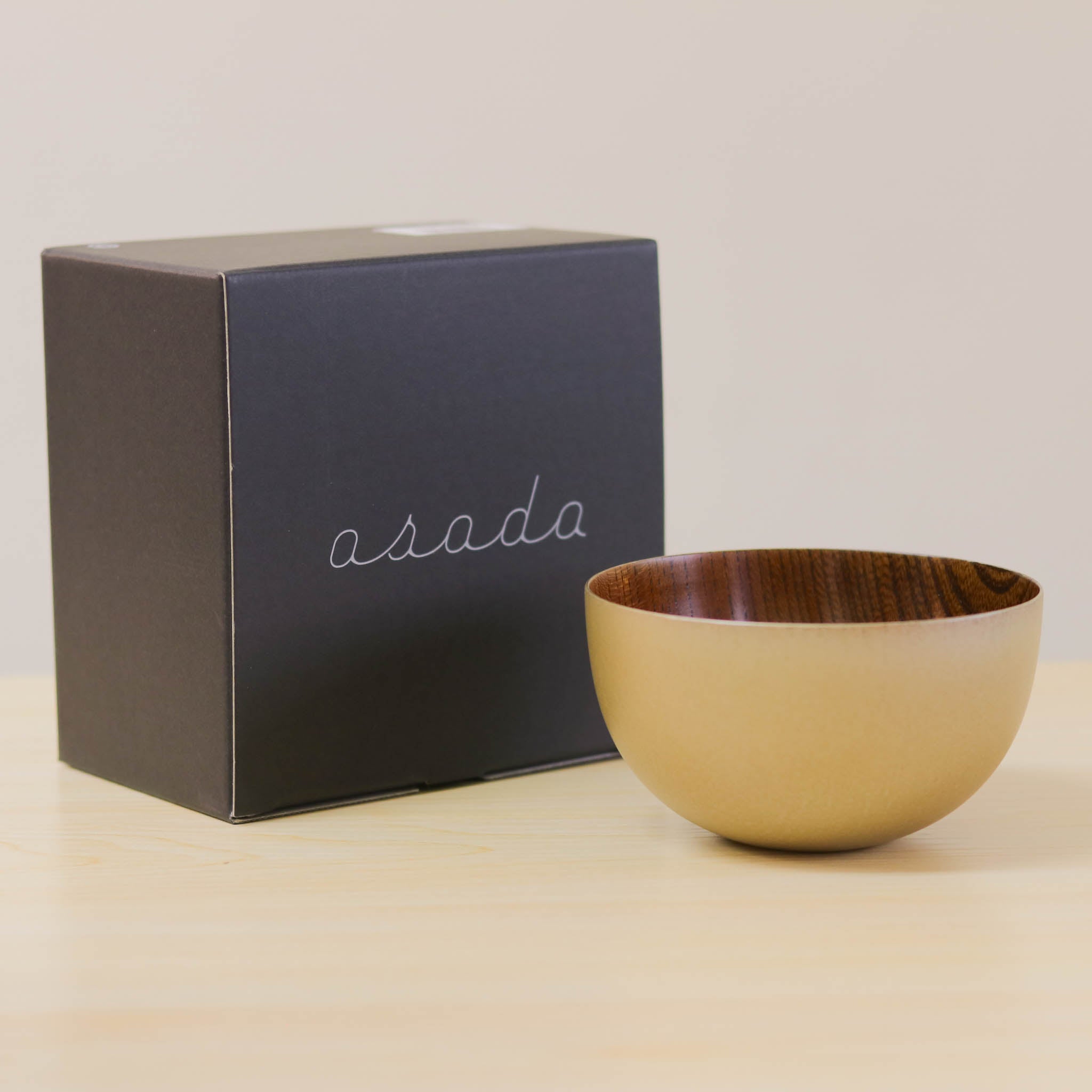 山中漆器 お椀 | うつろいボウル | シャンパンゴールド 拭漆 | 浅田