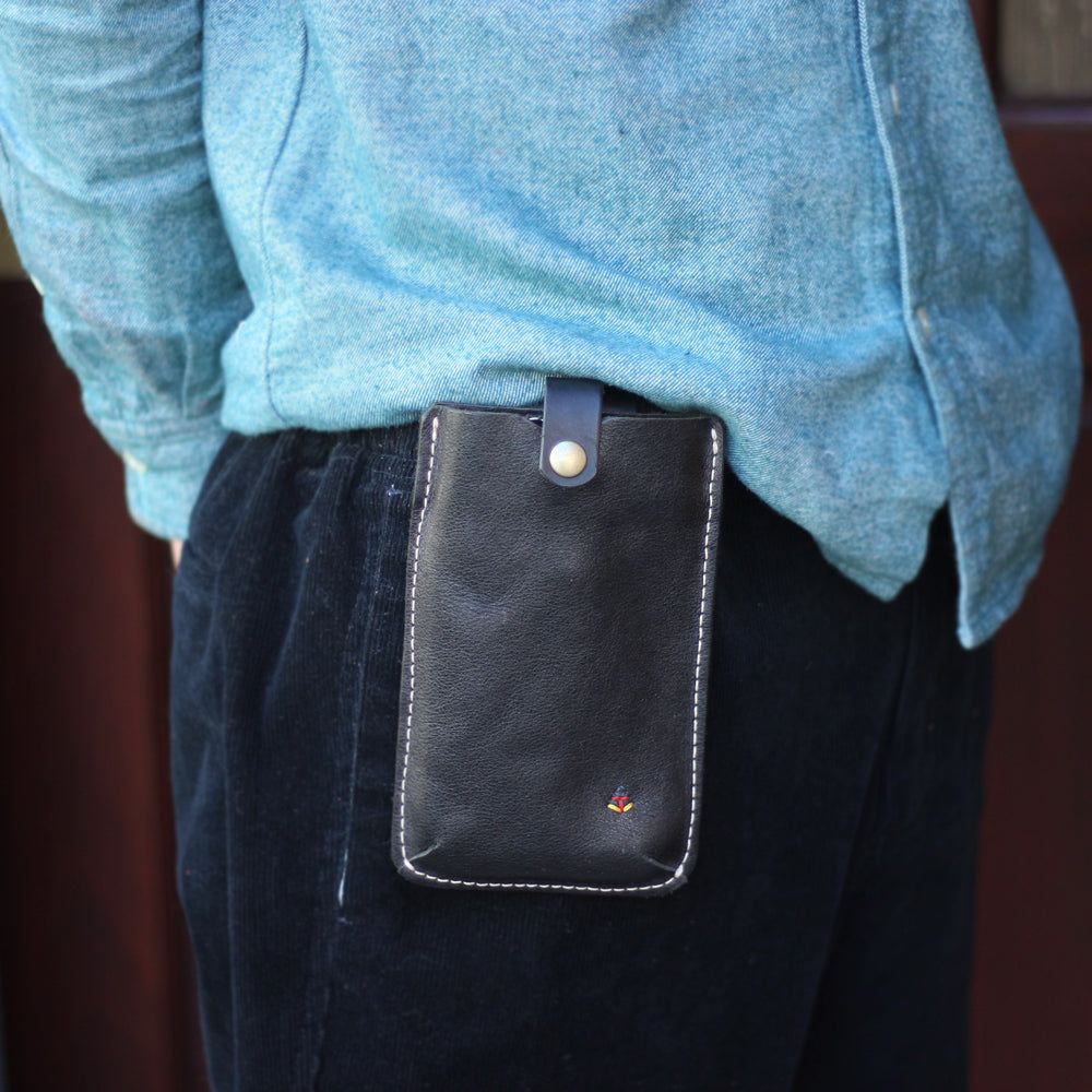 男性向けスマホポーチ ｜ ホックでベルトに装着 【全3サイズ】 sb-8