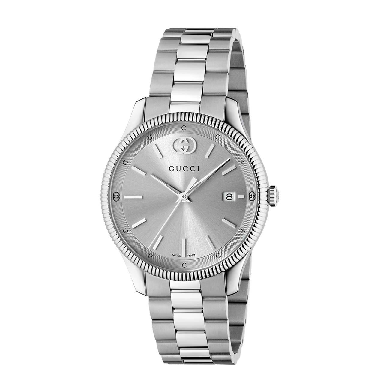 Gucci G-Timeless Grey Dial Stainless Steel Watch - 38mm