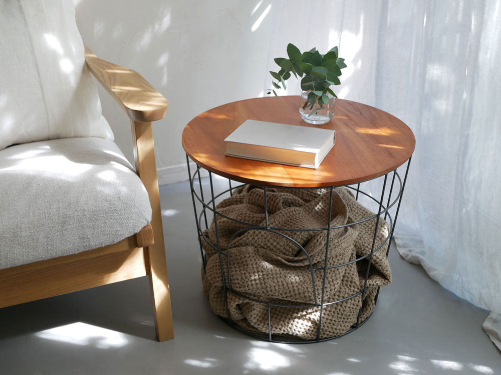 Horn Please MADE/ホーンプリーズ＞WOOD&IRON バスケット テーブル