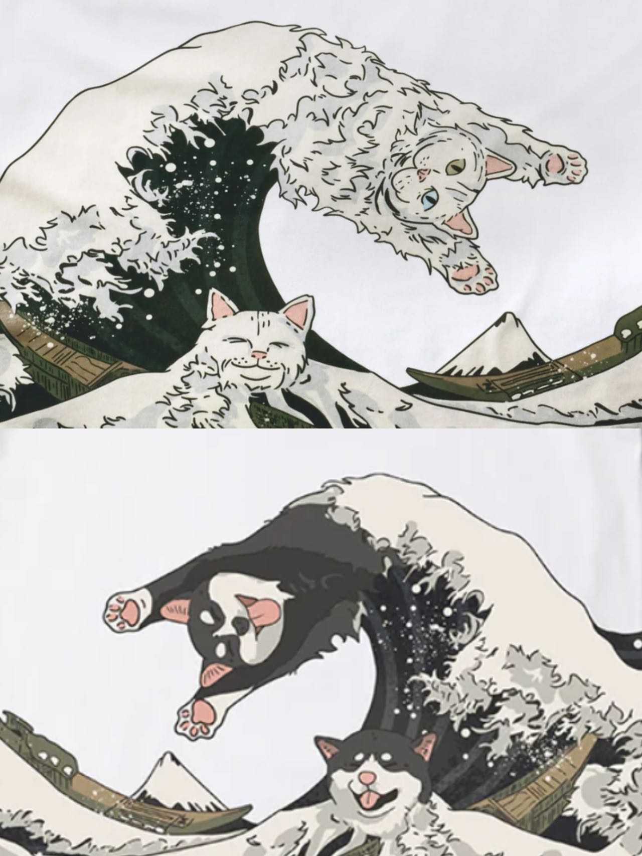 今、これ売れてます！「神奈川沖浪裏」の波が白猫だったら？ – Karakubuy