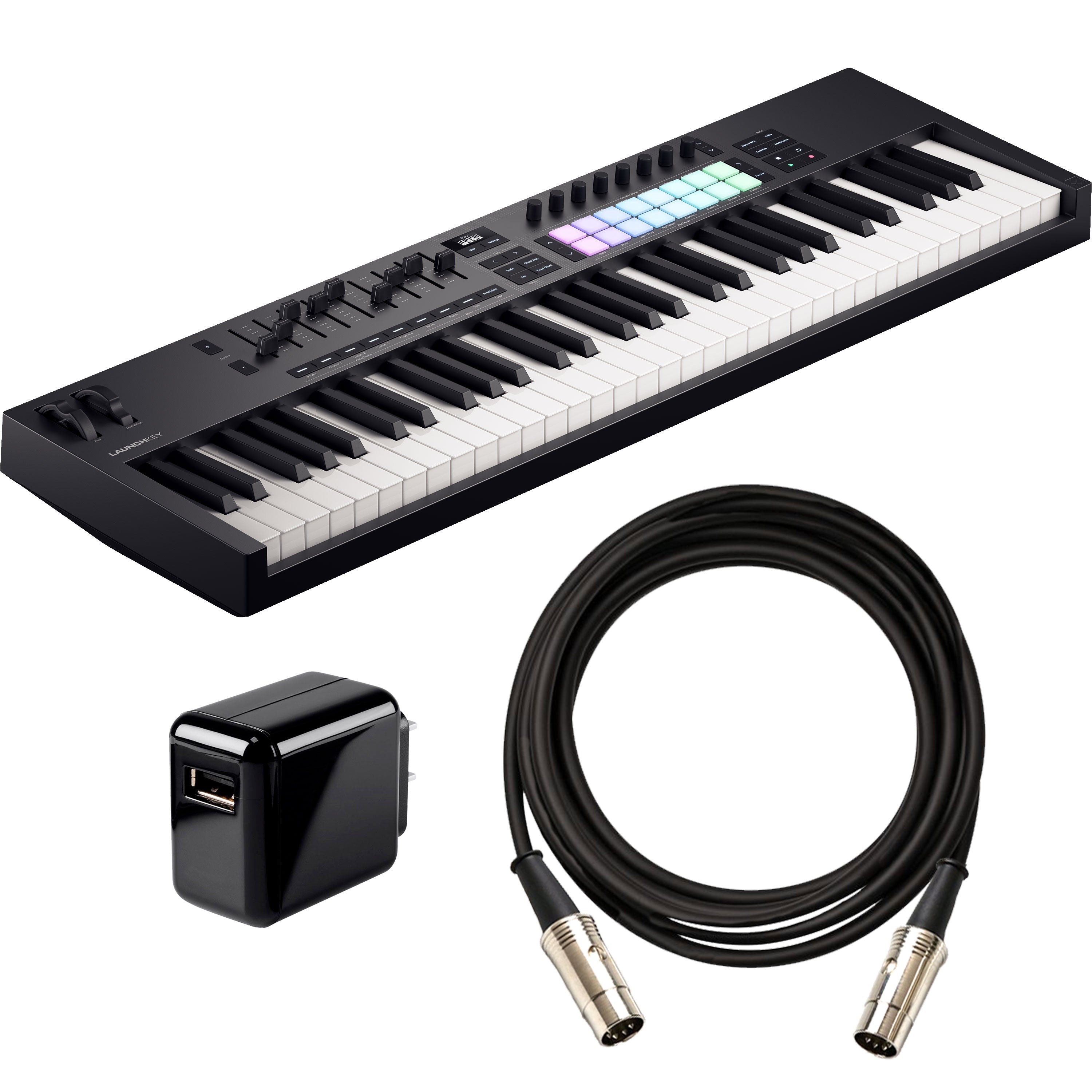 Novation Launchkey 61 Mk4 Keyboard Controller POWER & CABLE KIT