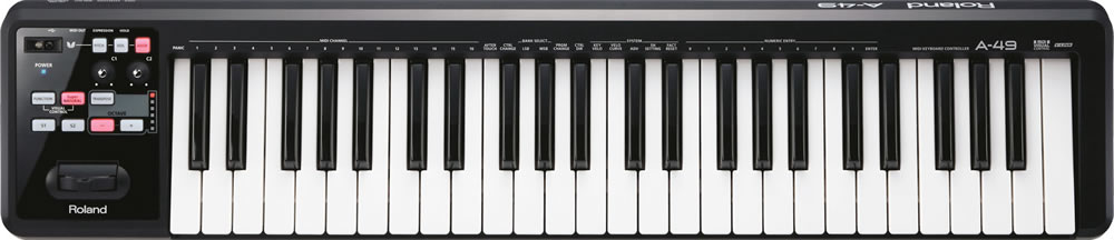 Roland A-49 MIDI Controller Keyboard - Black BONUS PAK – Kraft Music