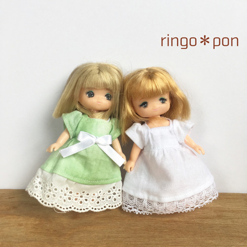 ミキちゃんマキちゃん 服&ヘアピン 4点set ハンドメイド 0000