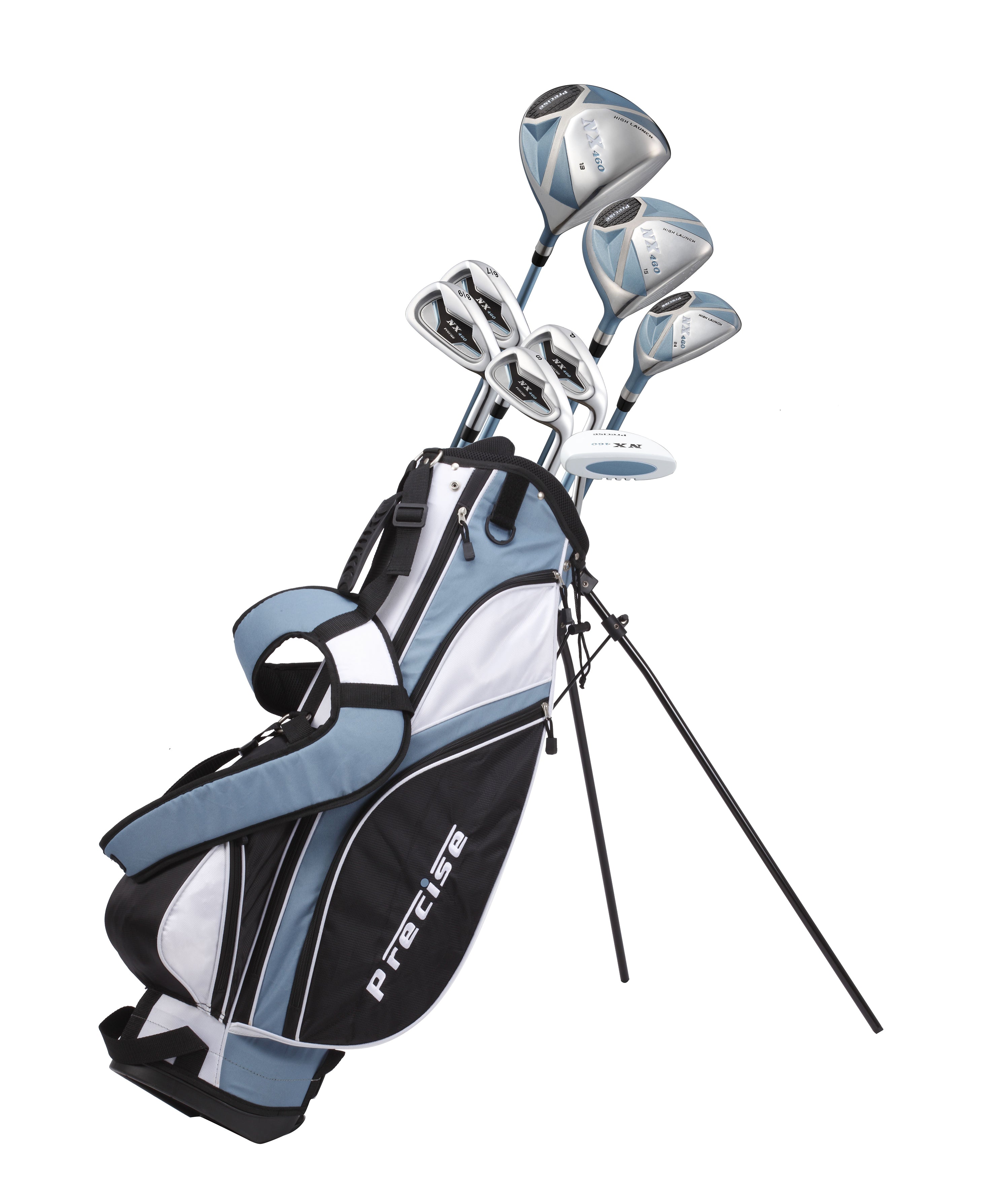 PRECISE NX460 LADIES RIGHT HAND 13 PIECE GOLF CLUB SET FOR BEGINNERS -