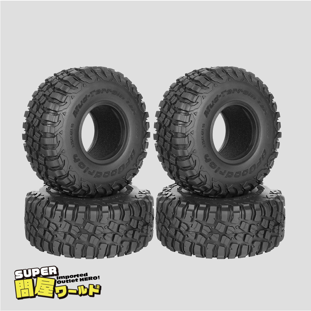 問屋ワールド】クローラーRC用1.55インチビードロックホイール用タイヤ