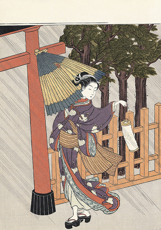 Suzuki Harunobu（鈴木春信） 鈴木春信「雨中夜詣」｜オンラインストア