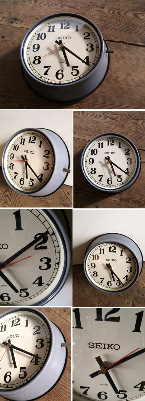 ビンテージ SEIKO/セイコー 船舶用時計 壁掛時計 バス時計 昭和レトロ