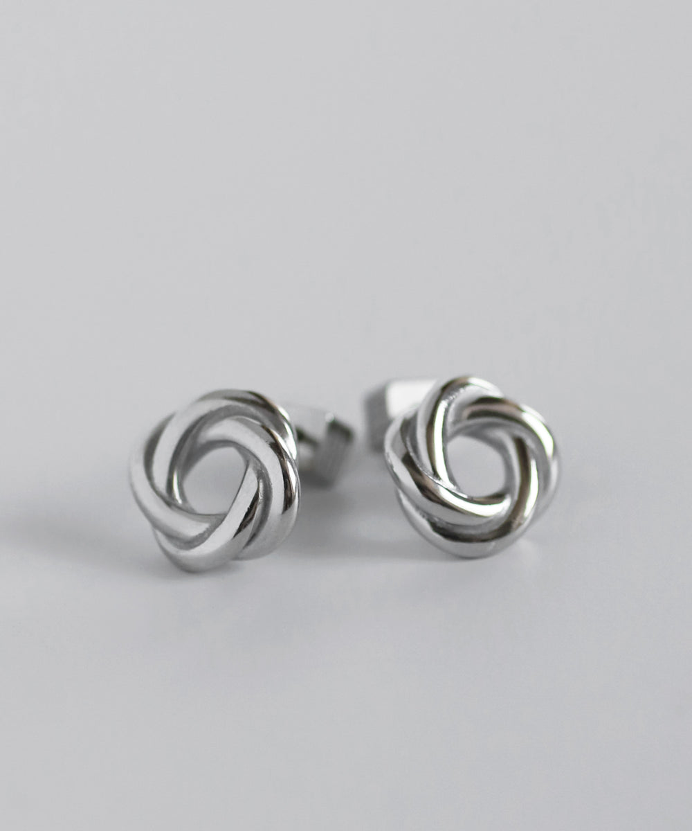 mimi33】【ステンレスIP】ツイストサークルピアス[Basic]｜アネモネ