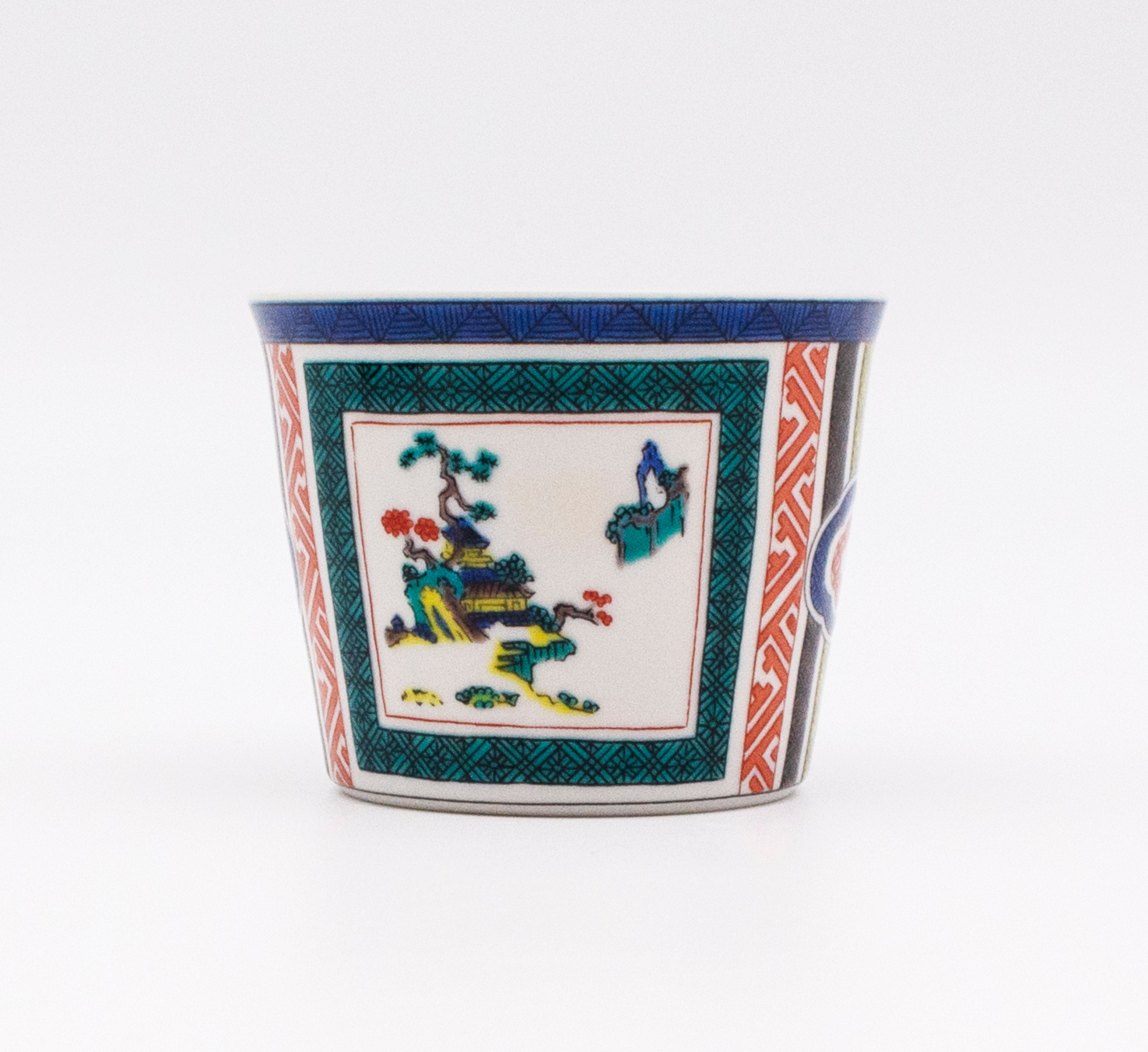 猪口 古九谷木瓜ちらし山水図 MCF-04 – SEIKOU ONLINE