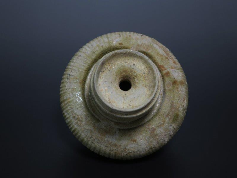 仙遊洞 クメール 灰釉線刻文壺