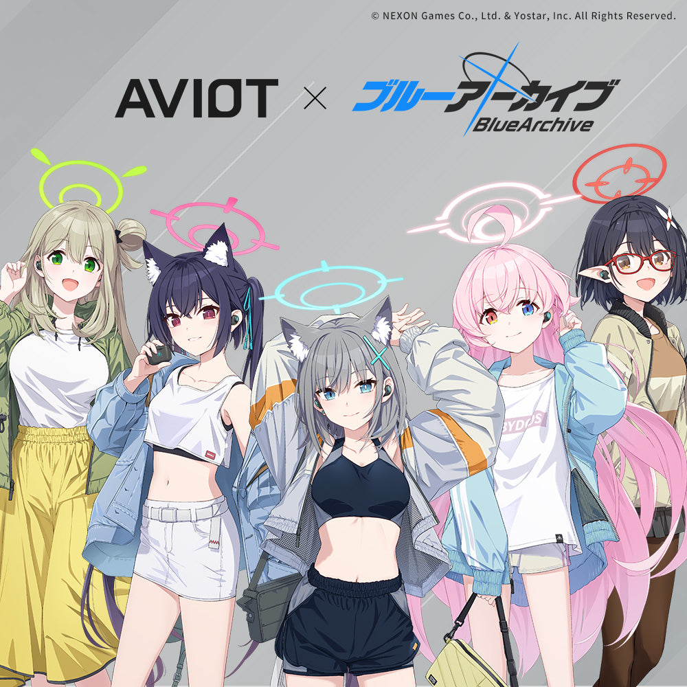 AVIOT TE-V1R-BLA｜ブルーアーカイブ コラボ完全ワイヤレスイヤホン