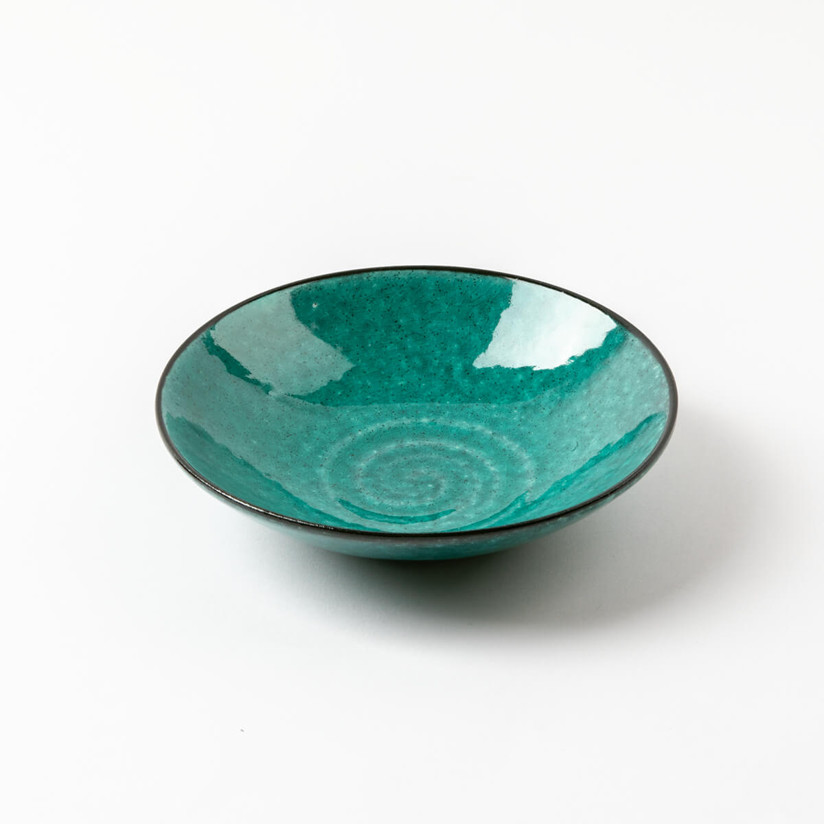 5.0寸鉢(トルコ釉/白釉) – 陶土う庵