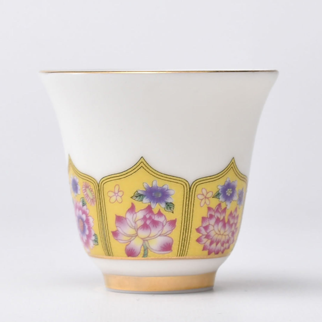 琺瑯描金彩杯（黄）｜中国茶器専門店の通販・天香茶行