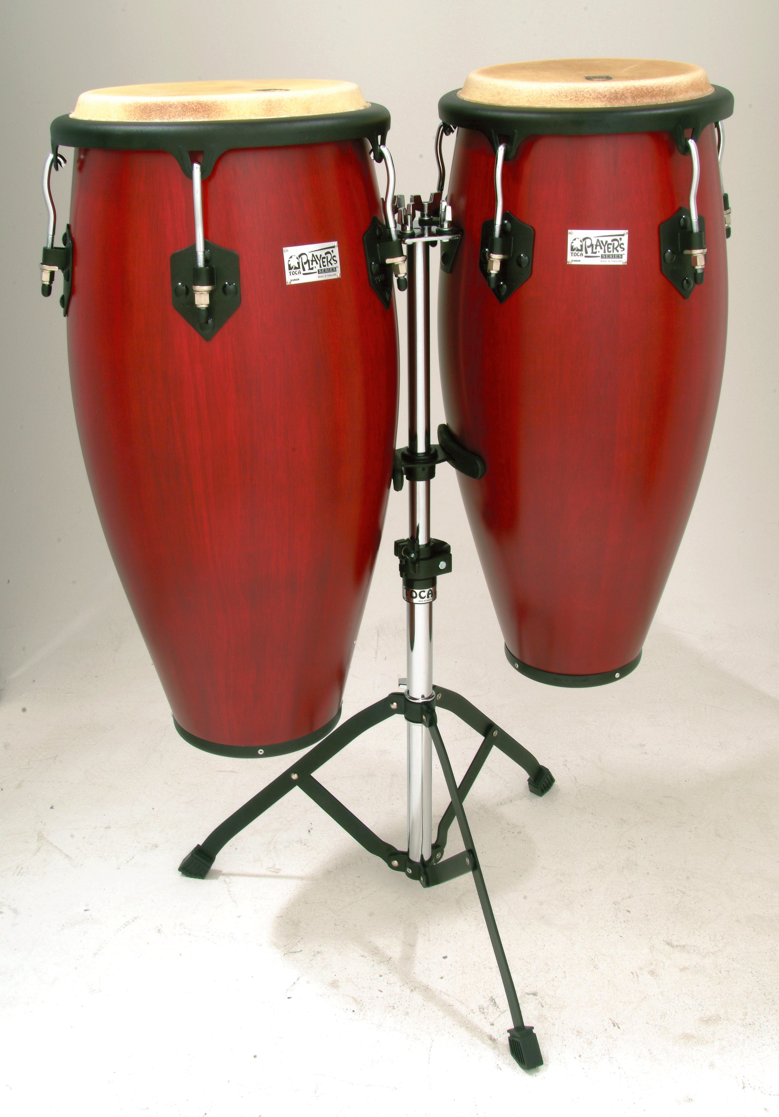 Player's Series Wood Conga Set with Double Stand - Cherry – TOCA