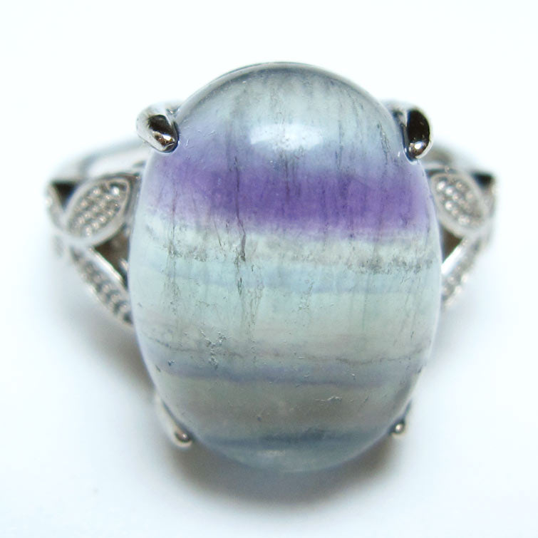 フローライト リング 蛍石 指輪 フリーサイズ 17号 一点物 メール便可