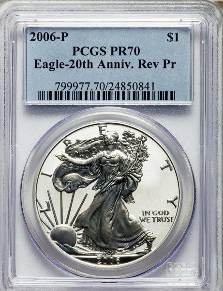 アメリカ【1ドル】シルバーイーグル銀貨2003-W PCGS PR70DCAMマー
