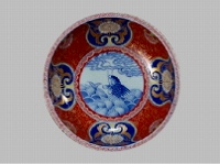 赤絵羊歯鹿皿 器 柿右衛門、九谷青窯や青郊窯、大聖寺伊万里、古伊万里
