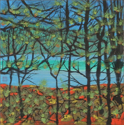 阎世宏彩墨中西绘画抽象绘画作品- 写意山水画- 99字画网