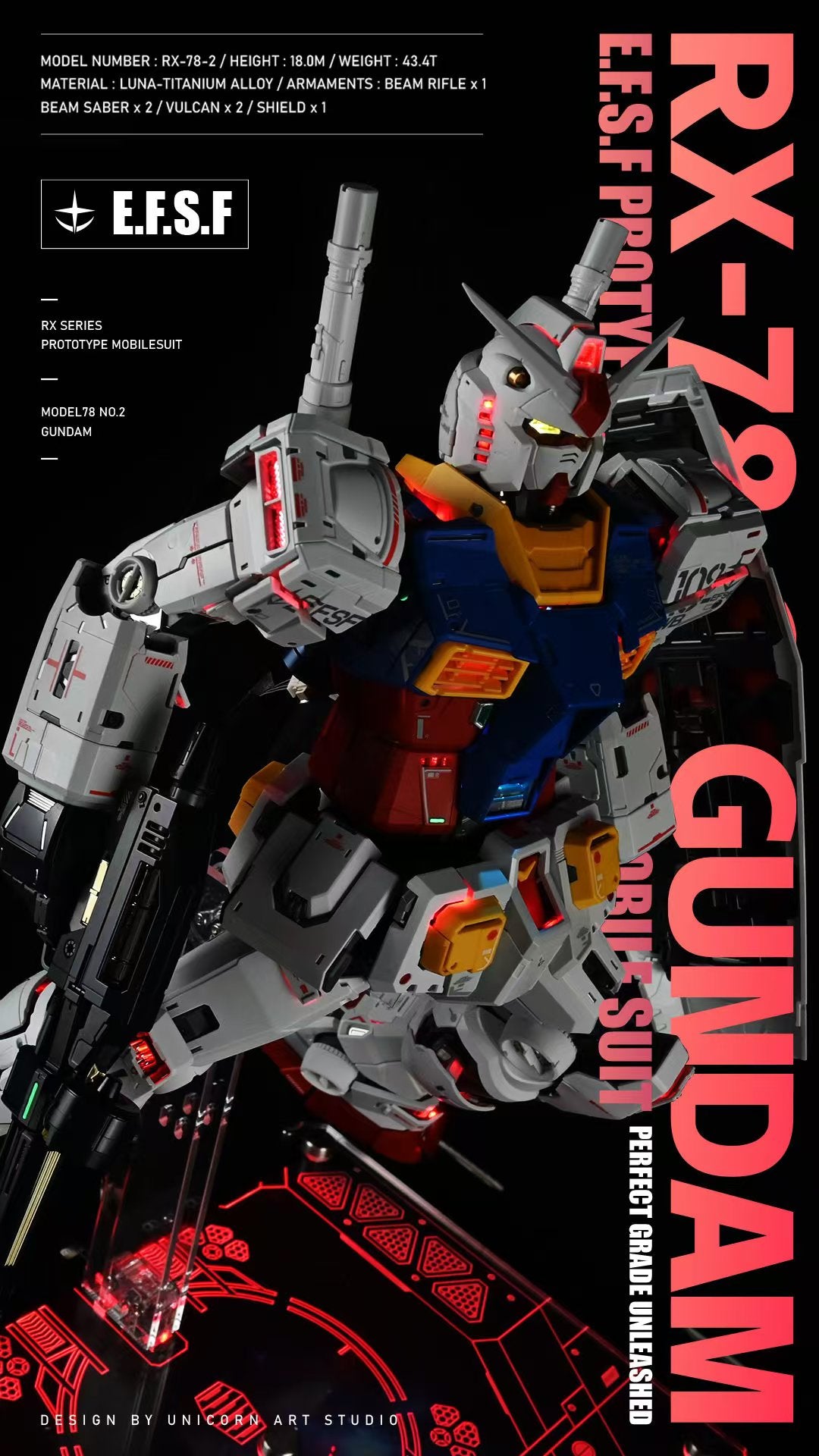 UA Workshop LED Set for PG Unleashed RX-78-2 (Deluxe Version