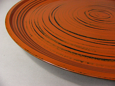 象彦 根来ロクロ目 丸盆（大） 【器道楽】