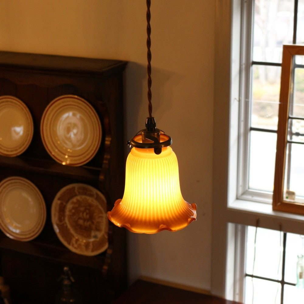 レトロな蜂蜜色♪ ペンダントランプセット【灯具A】 FC1-502-TG06A