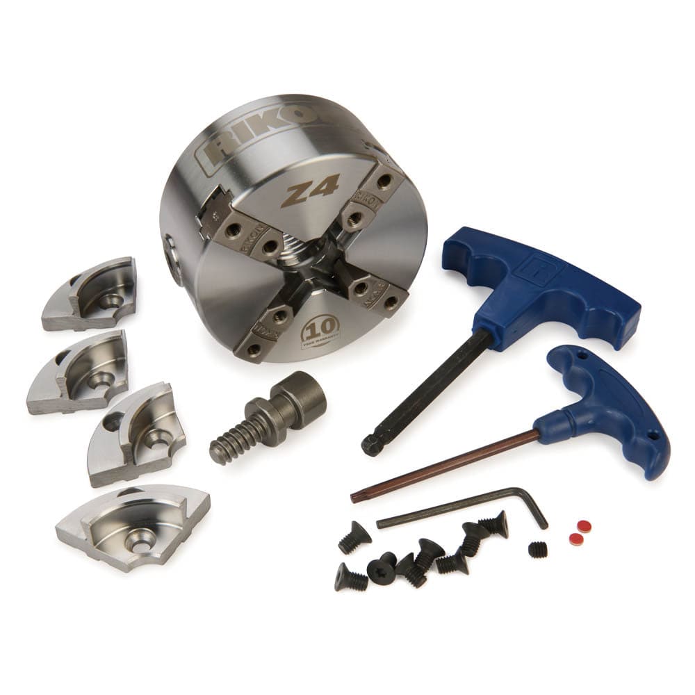 Rikon Z4 4-Jaw Lathe Chuck - Direct Thread - 1-1/4