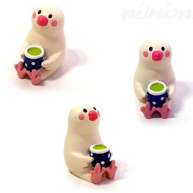 デコレ(DECOLE)concombre まったりマスコット 日本茶文鳥::猫雑貨・猫