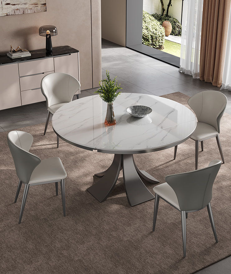 ダイニングテーブル 伸長式丸テーブル 多機能テーブル セラミック