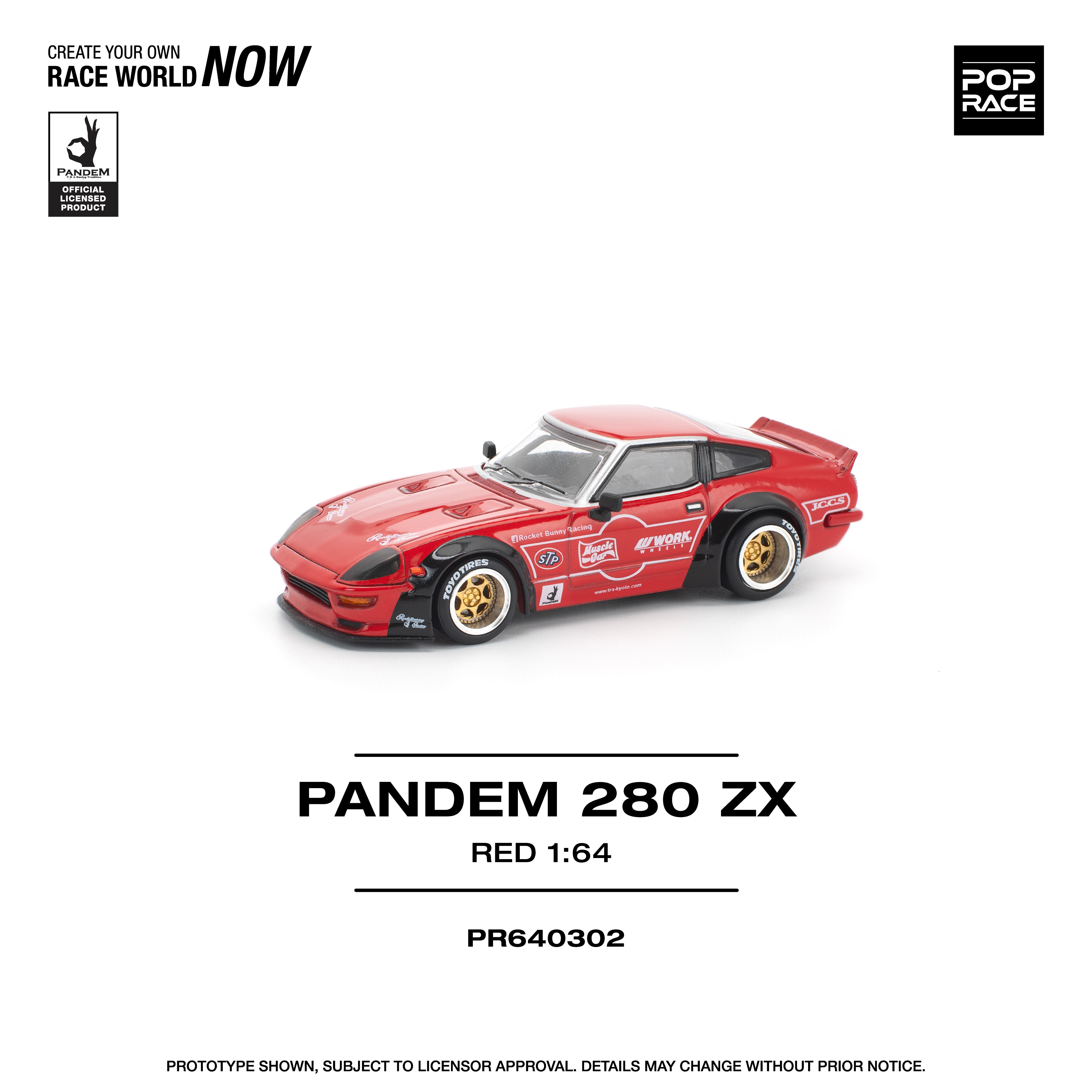 Preorder) Pop Race 1:64 PANDEM Nissan 280ZX RED PR640302 – CarBro MC