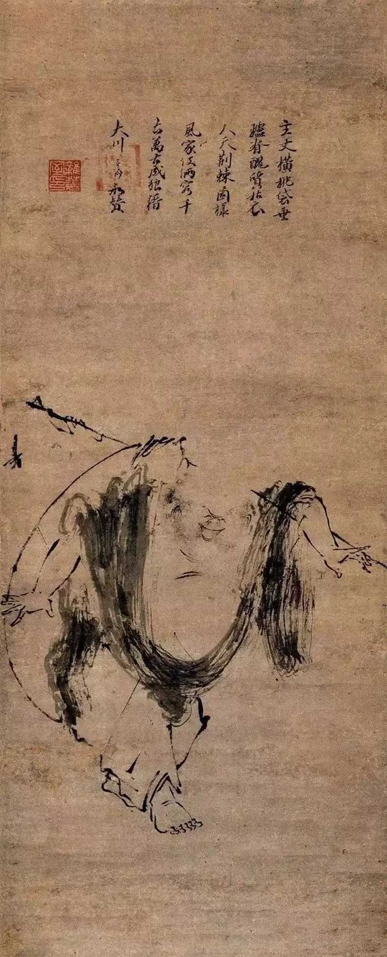 梁楷作品欣赏-名人字画网