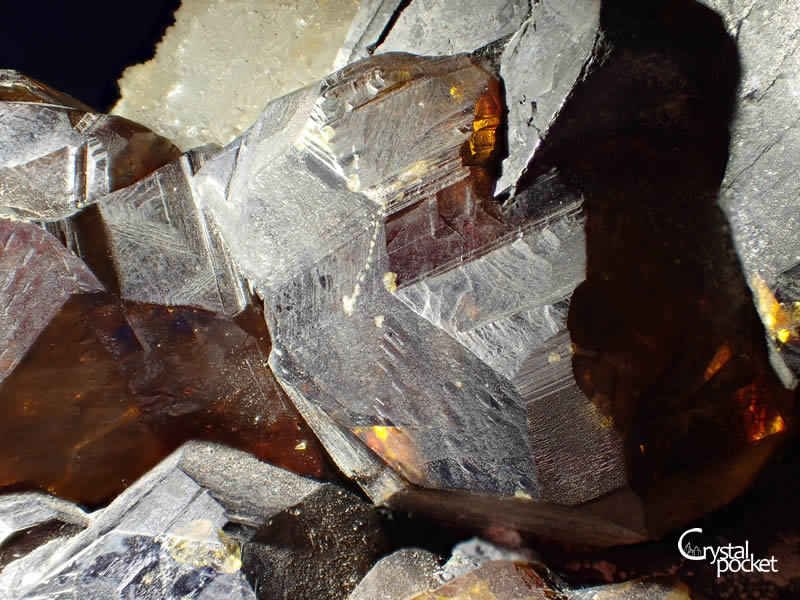 SPHALERITE QUARTZ 閃亜鉛鉱（べっこう亜鉛） 水晶 尾去沢鉱山